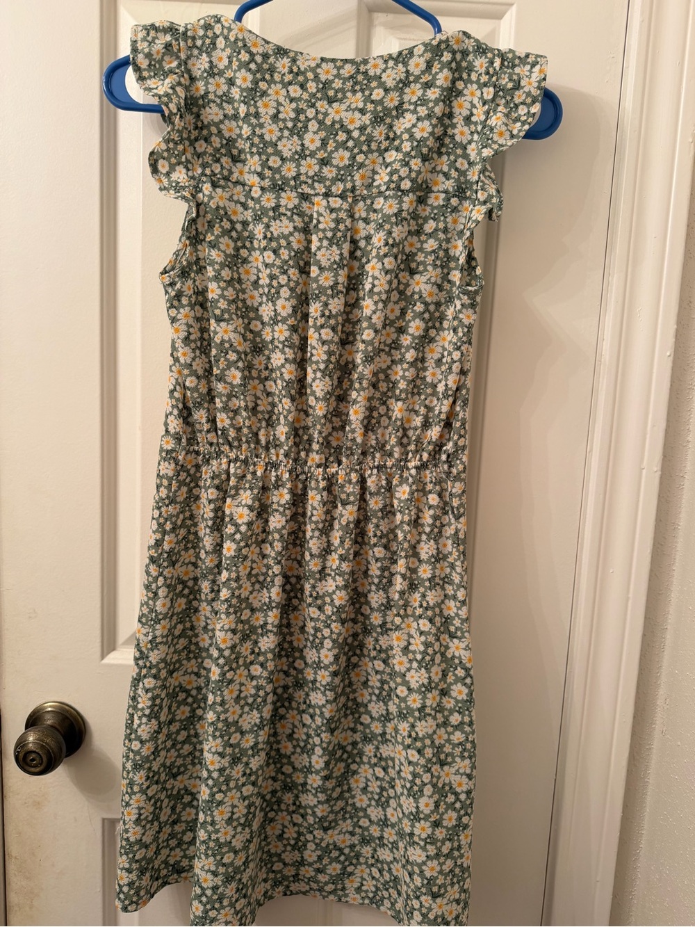 Monteau Sage Green Daisy Button-Front Midi Dress - Picture 3 of 3